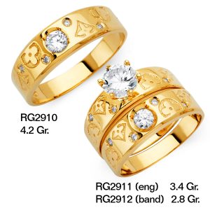 CZ Wedding Trio Sets - RG2910