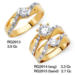 CZ Wedding Trio Sets - RG2913