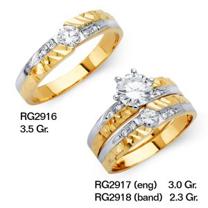 CZ Wedding Trio Sets - RG2916