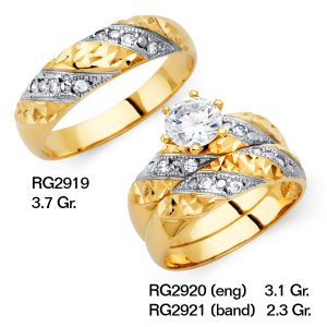 CZ Wedding Trio Sets - RG2919