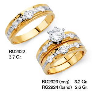 CZ Wedding Trio Sets - RG2922