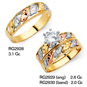 CZ Wedding Trio Sets - RG2928