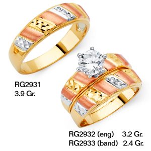 CZ Wedding Trio Sets - RG2931