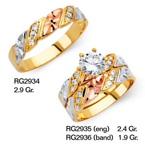 CZ Wedding Trio Sets - RG2934