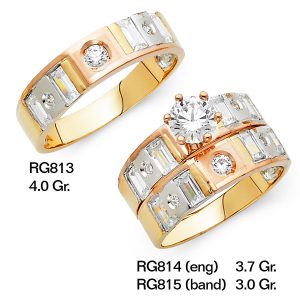 CZ Wedding Trio Sets - RG813