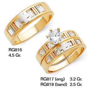 CZ Wedding Trio Sets - RG816