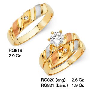 CZ Wedding Trio Sets - RG819
