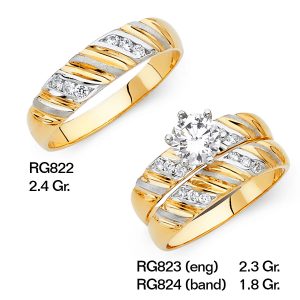 CZ Wedding Trio Sets - RG822