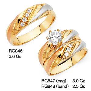 CZ Wedding Trio Sets - RG846