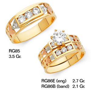 CZ Wedding Trio Sets - RG85