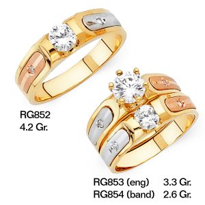 CZ Wedding Trio Sets - RG852