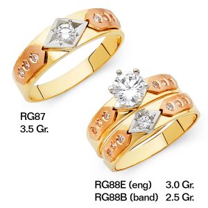 CZ Wedding Trio Sets - RG87