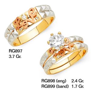 CZ Wedding Trio Sets - RG897