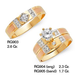 CZ Wedding Trio Sets - RG903