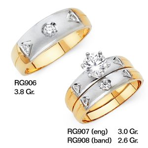 CZ Wedding Trio Sets - RG906