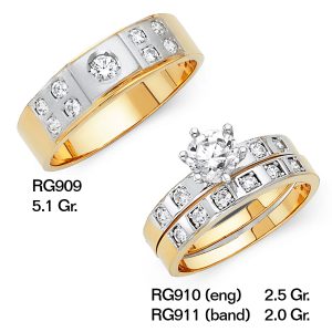 CZ Wedding Trio Sets - RG909