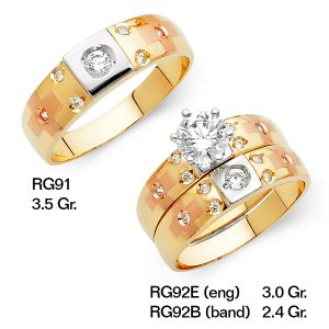 CZ Wedding Trio Sets - RG91