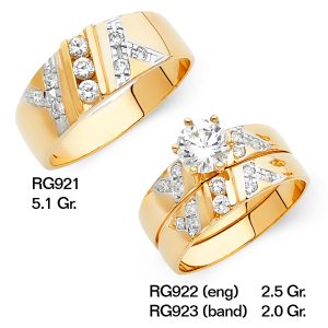 CZ Wedding Trio Sets - RG921