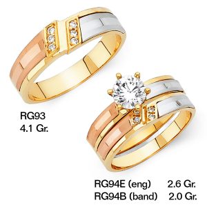 CZ Wedding Trio Sets - RG93