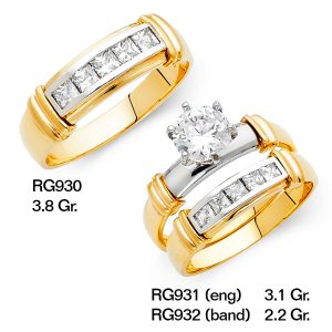 CZ Wedding Trio Sets - RG930
