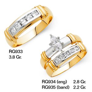 CZ Wedding Trio Sets - RG933