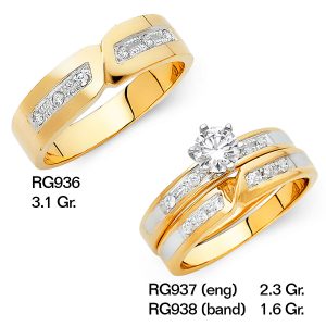 CZ Wedding Trio Sets - RG936