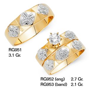 CZ Wedding Trio Sets - RG951