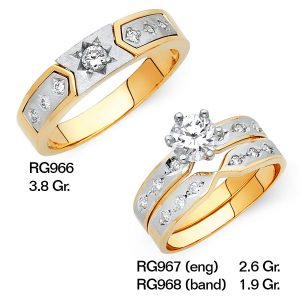 CZ Wedding Trio Sets - RG966