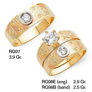 CZ Wedding Trio Sets - RG97