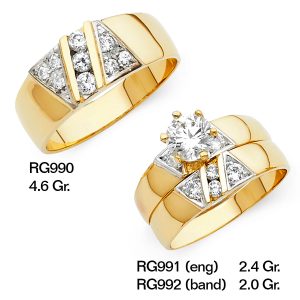 CZ Wedding Trio Sets - RG990