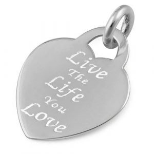 Sterling Silver Pendant "Live The Life You Love"