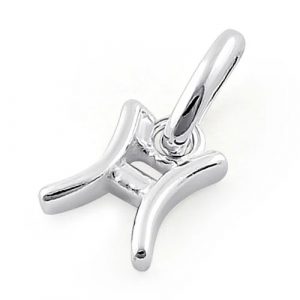 Sterling Silver Pisces Symbol Pendant