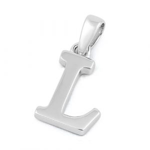 Sterling Silver Plain Letter L Pendant