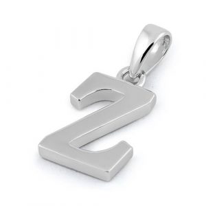 Sterling Silver Plain Letter Z Pendant