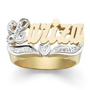 LJ112 Gold 12MM Everlasting Name Ring