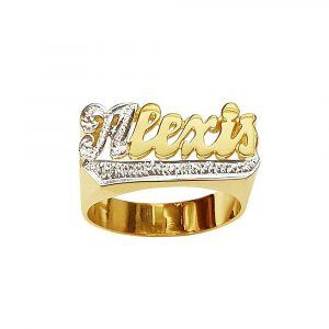 LJ116 Gold 10MM Elegant Beauty Name Ring